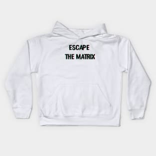 Escape The Matrix Glitched Design Kids Hoodie